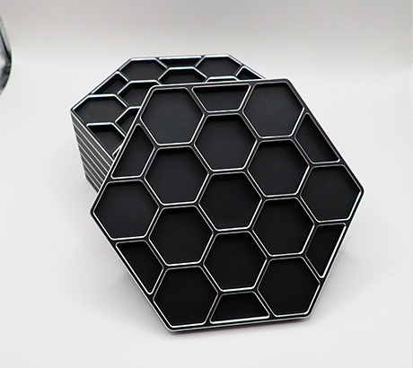 Hexa Honeycomb Coaster in Stealth Black