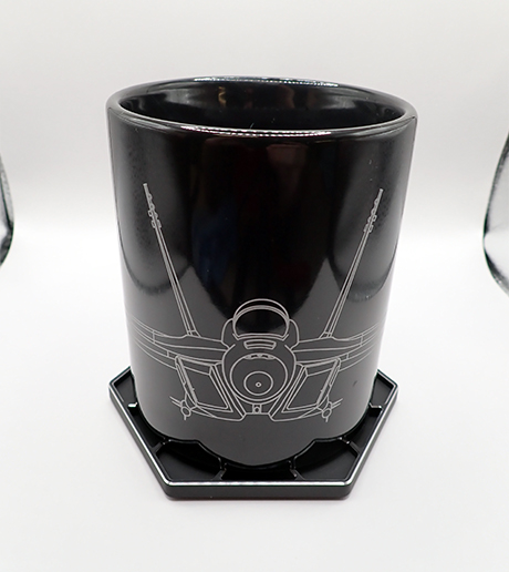 Hexa Honeycomb Coaster in Stealth Black