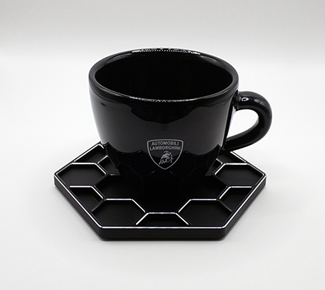 Hexa Honeycomb Coaster in Stealth Black